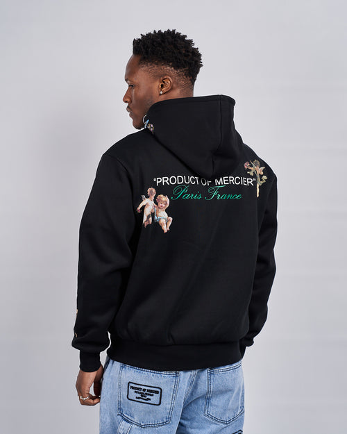 Black Angelo Product Of Mercier Zip Hoodie