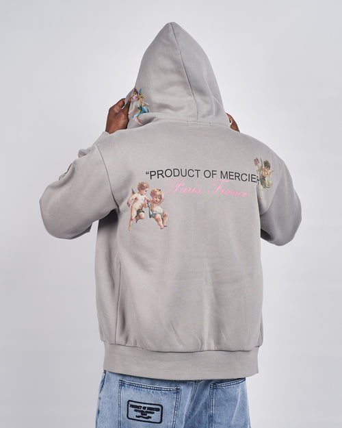 Steel Angelo Produit de Mercier Zip Hoodies