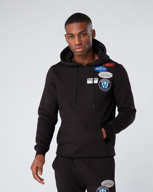 Mercier EN Badge Hoodie Zwart.