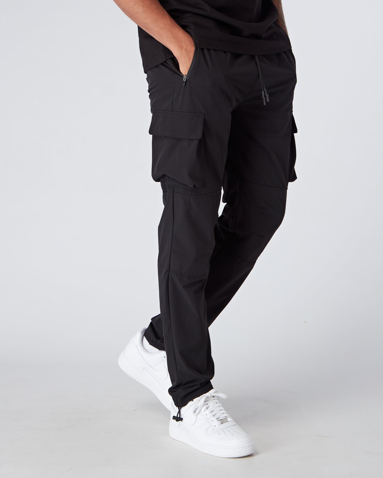 Black Reflective Signature Cargos – MERCIER